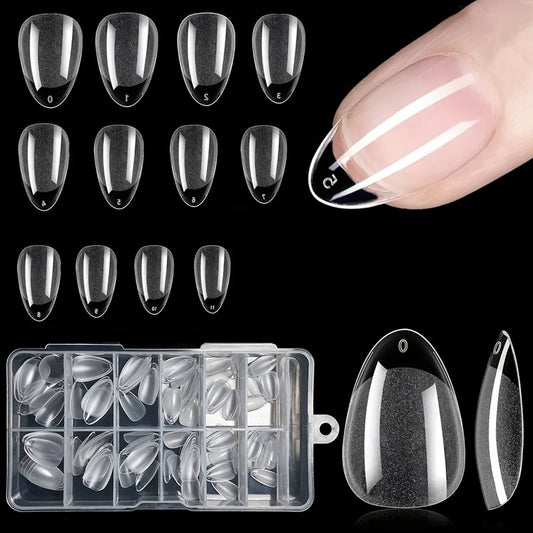 240pcs Almond Nail Tips Extra Short